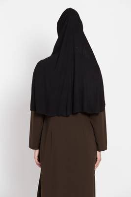 Black Designer Jersey Hijab 4