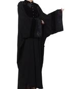 Black Nida Premium Kaftan With Black Lace Work