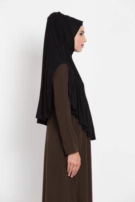 Black Designer Jersey Hijab 5