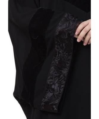 Black Nida Premium Kaftan With Black Lace Work 6