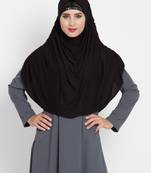 Black Designer Jersey Hijab