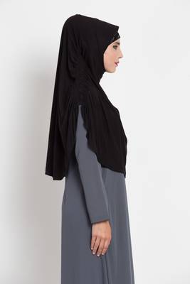 Black Designer Jersey Hijab 5