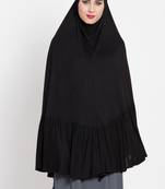 Black Full Size Prayer Hijab Without Sleeves