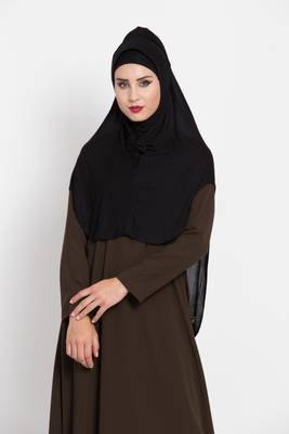 Black Designer Jersey Hijab 2