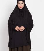 Black Full Size Prayer Hijab With Sleeves