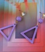 Attractive Round Wooden Light Weight Earrings For Girls And Women.