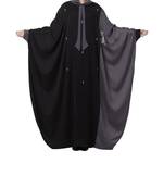Black Nida Dual Color Kaftan With Hand - Zari & Bead Work