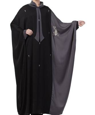Black Nida Dual Color Kaftan With Hand - Zari & Bead Work 2