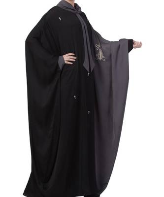 Black Nida Dual Color Kaftan With Hand - Zari & Bead Work 5