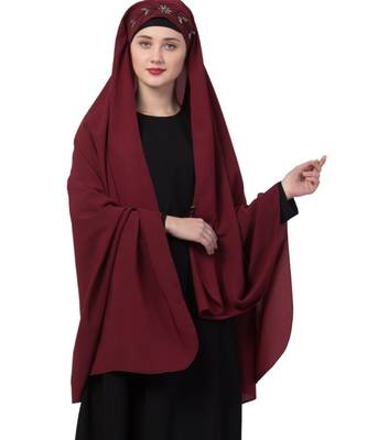 Maroon Nida Fancy Irani Chadar 1