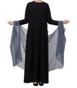 Grey Georgette Ready To Wear Hijab