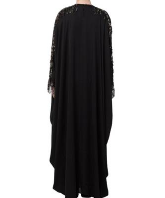 Black Nida Fancy Kaftan With Lace Work On Sleeves 7