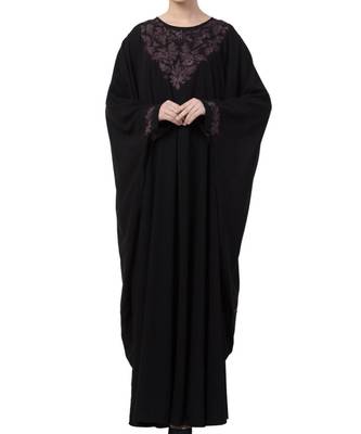 Black Nida Embroidered Kaftan 1