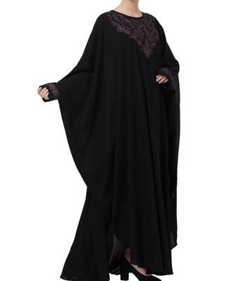 Black Nida Embroidered Kaftan 5