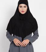 Black Designer Jersey Hijab