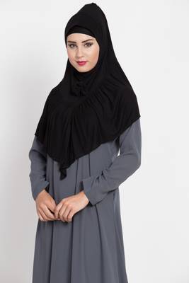 Black Designer Jersey Hijab 2