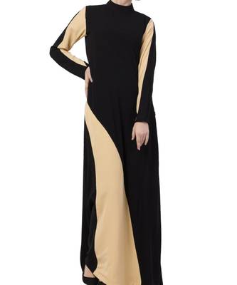 Black kashibo Modest Dress In Dual Color 2