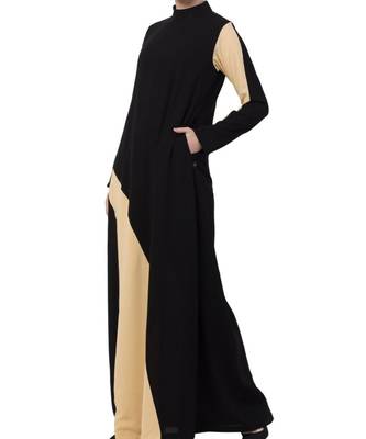 Black kashibo Modest Dress In Dual Color 3