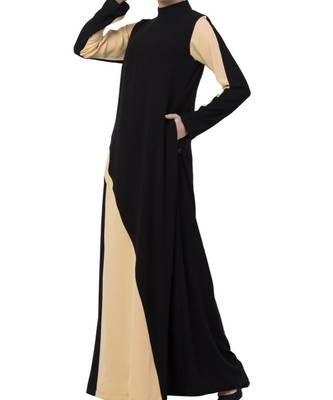 Black kashibo Modest Dress In Dual Color 7