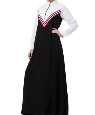 Black kashibo Modest Dress In Multi Color 3