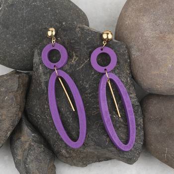 Beautiful Party Wear Wooden Earring Perfect And Different Look For Women 4