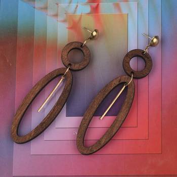 Stylish Light Weight Wooden Earrings For Girls And Women 1