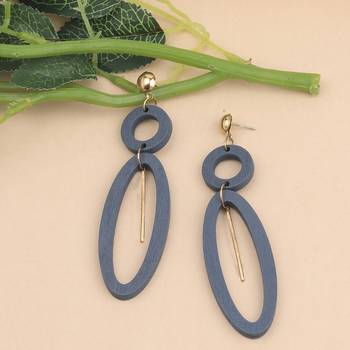 Delicate Party Wear Wooden Dangles Earrings Perfect And Different Look For Women Girl. 2