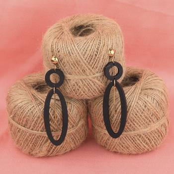 Elegant Light Weight Dangle Wooden Earrings For Girls And Women. 3