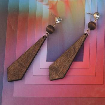Antique Natural Wooden Dangler Earrings For Girls And Women. 1