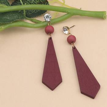 Wonderful Attractive Wooden Light Weight Earrings For Girls And Women. 2
