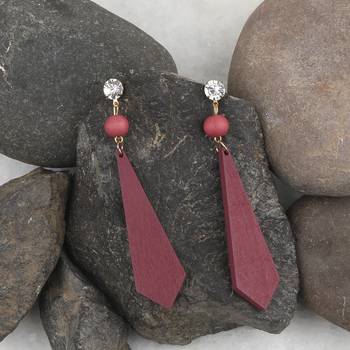 Wonderful Attractive Wooden Light Weight Earrings For Girls And Women. 4