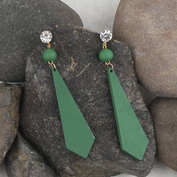 Wooden Light Weight Dangle Earrings For Girls And Women. 4