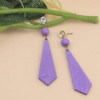 Charm Stylish Wooden Earrings Light Weight For Girls And Women. 2