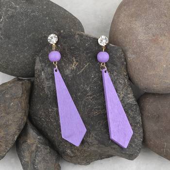 Charm Stylish Wooden Earrings Light Weight For Girls And Women. 4