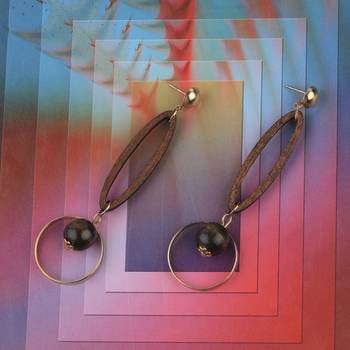 Designer Alegent Wooden Light Weight Earrings For Girls And Women. 1