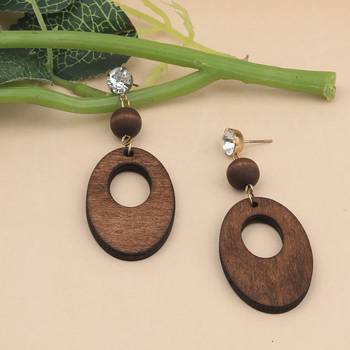 Attractive Wooden Light Weight Earrings For Girls And Women. 2
