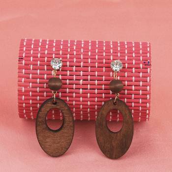 Attractive Wooden Light Weight Earrings For Girls And Women. 3