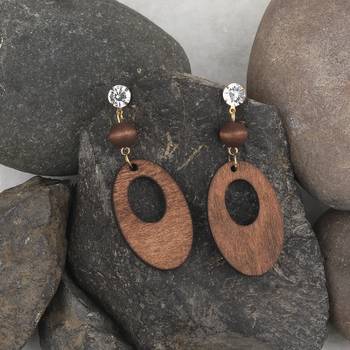 Attractive Wooden Light Weight Earrings For Girls And Women. 4