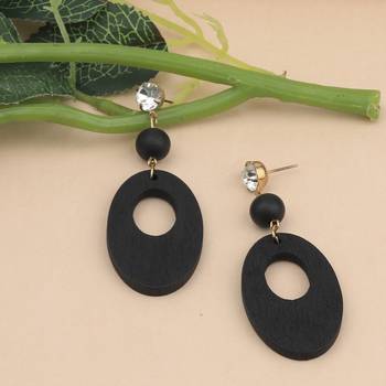 Exclusive Wooden Earrings Long Dangler Light Weight For Girls And Women. 2