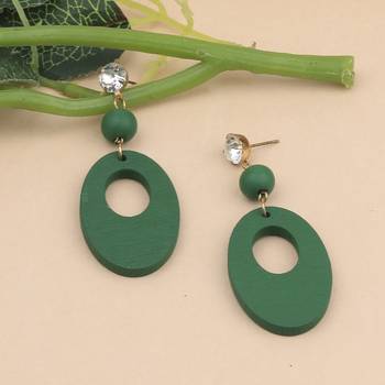 Beautiful Stylish Wooden Light Weight Dangler Earrings For Girls And Women. 2