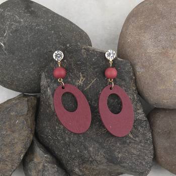 Antique Wooden Dangler Earrings Perfect And Different Look For Women Girl. 4