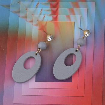 Handmade Stylish Wooden Light Weight Earrings For Girls And Women. 1