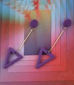 Designer Wooden Light Weight Dangler Wooden Earrings For Girls And Women