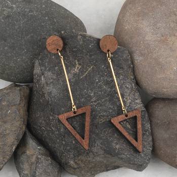 Party Wear Natural Wooden Earring For Perfect And Different Look For Women 4