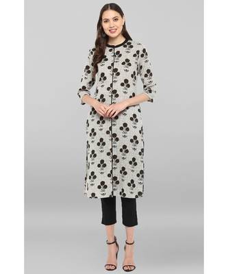 Janasya Women's Off White Cotton Kurta With Pant 1