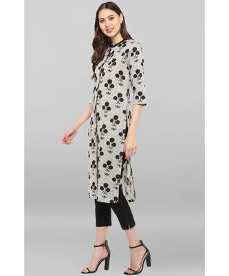 Janasya Women's Off White Cotton Kurta With Pant 2