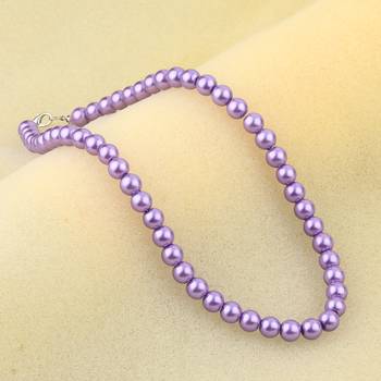 Purple Pearl Mala With Natural Pearl For Girls And Women 2