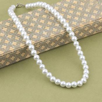 Attrative White Pearl Mala With Natural Pearl For Girls And Women 3