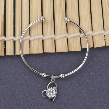 Delicated Adjustable Heart Shape Bracelet With Daimond For Women Girls 2