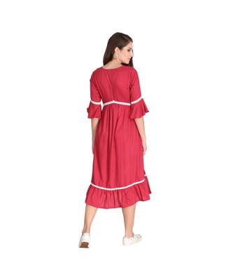 Stylish Rayon Lace Kurta Dress 3